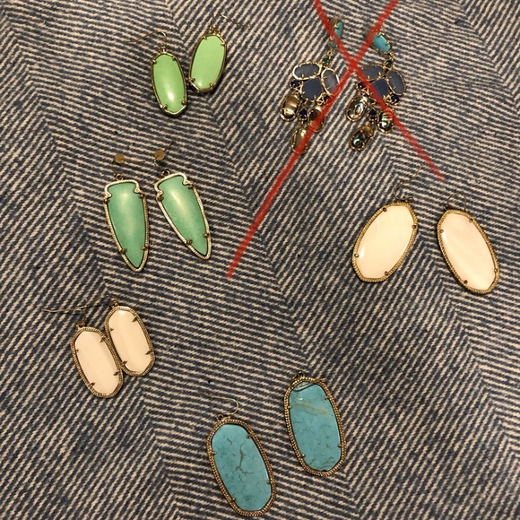 Mint Green Kendra Scott Elle Earrings - Picture 4 of 4